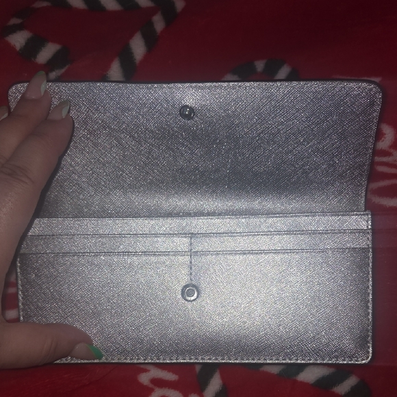 Michael Kors Metallic Silver Mini Crossbody with Crystal Trim - Picture 7 of 11